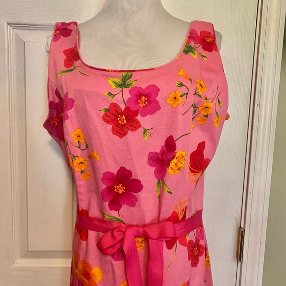 Sag Harbor Pink Midi Sundress Sleeveless - Picture 3 of 9